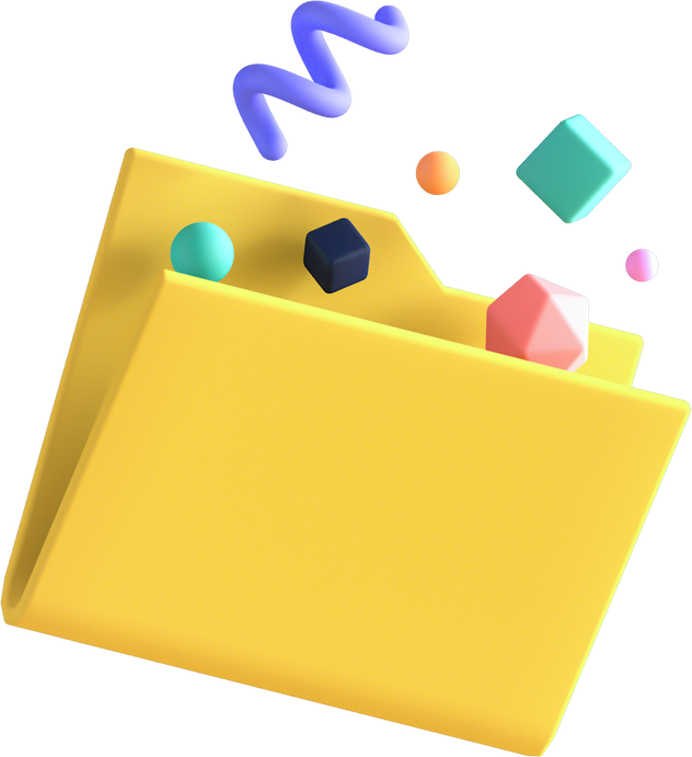 3D Floating Element Folder